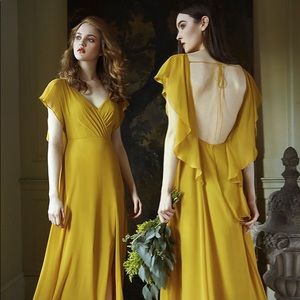 Jenny Yoo Alanna Dress in Chartreuse